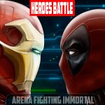 Герои Battle Arena борется Бессмертная тень героя