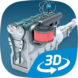 Четырёхтактный двигатель Отто, интерактивное 3D ВР