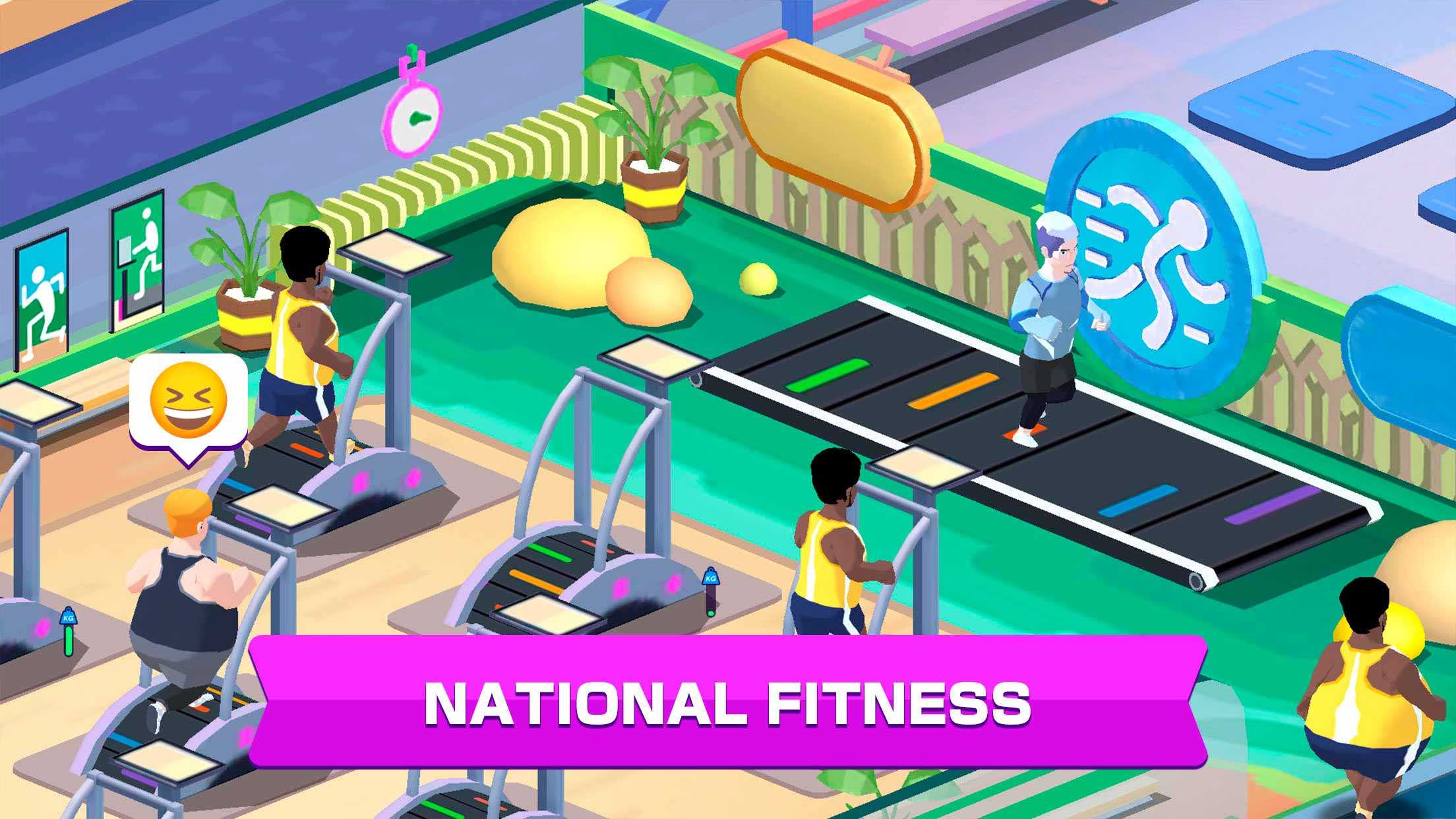 Фитнес игра. Игры без интернета на андроид. Андроид Fitness Club Tycoon.